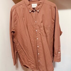American Eagle Outfitters Brown Button Down Shirt